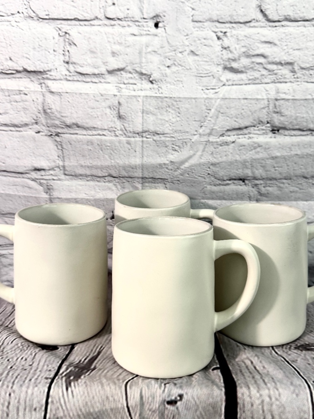 Hearth & Hand Magnolia Set of 4 Stoneware Coffee Mugs Farmhouse